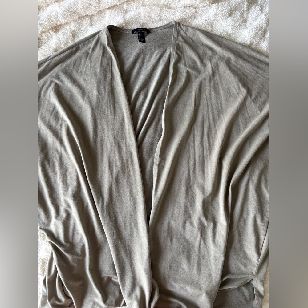 Forever 21 Soft Gray Green Cardigan